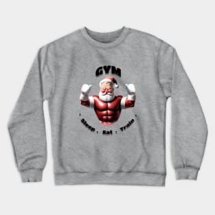 Santa Claus training in the gym Crewneck Sweatshirt